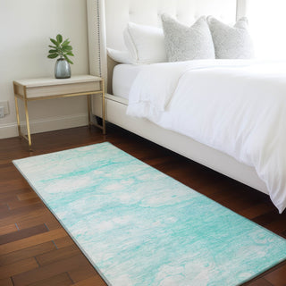 Piper Looms Chantille Abstract ACN699 Aqua Area Rug