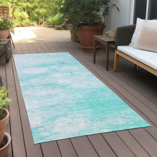 Piper Looms Chantille Abstract ACN699 Aqua Area Rug