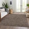 Piper Looms Chantille Floral ACN702 Chocolate Area Rug Lifestyle Image Feature