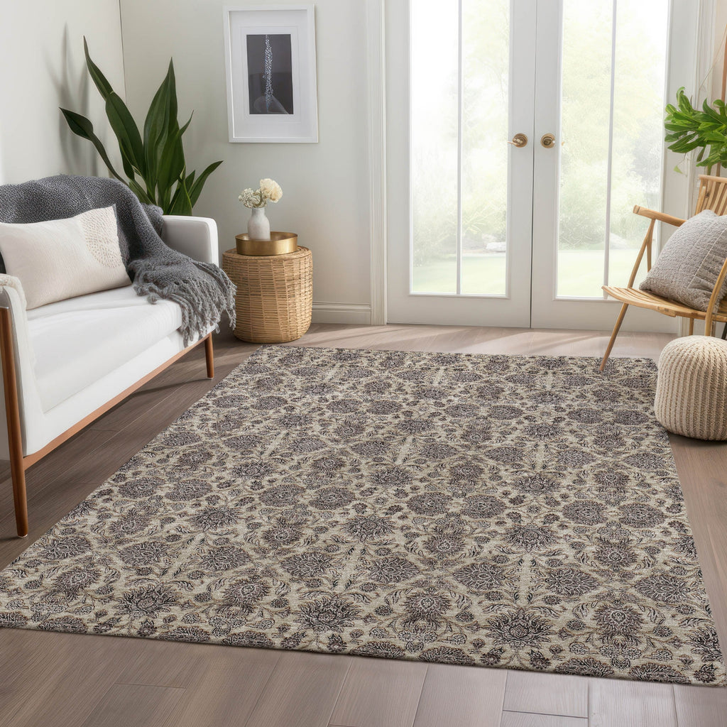 Piper Looms Chantille Floral ACN702 Ivory Area Rug Lifestyle Image Feature