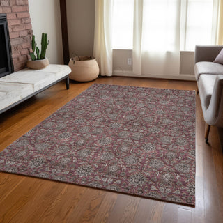 Piper Looms Chantille Floral ACN702 Merlot Area Rug