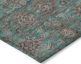 Piper Looms Chantille Floral ACN702 Teal Area Rug