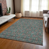 Piper Looms Chantille Floral ACN702 Teal Area Rug