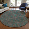 Piper Looms Chantille Floral ACN702 Teal Area Rug