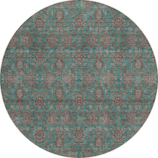 Piper Looms Chantille Floral ACN702 Teal Area Rug