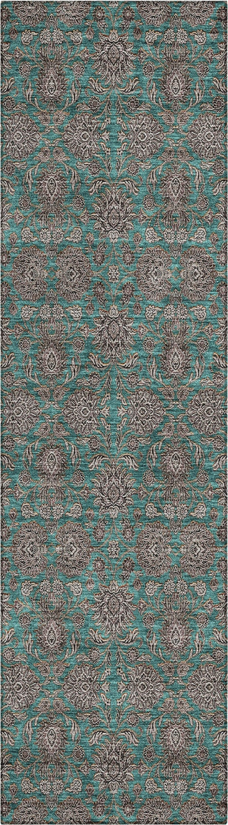 Piper Looms Chantille Floral ACN702 Teal Area Rug