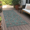 Piper Looms Chantille Floral ACN702 Teal Area Rug
