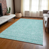 Piper Looms Chantille Floral ACN703 Aqua Area Rug