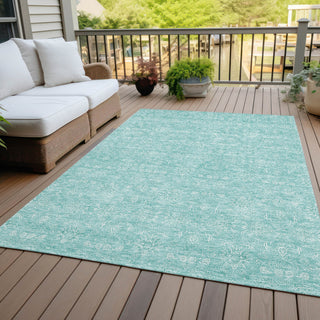 Piper Looms Chantille Floral ACN703 Aqua Area Rug