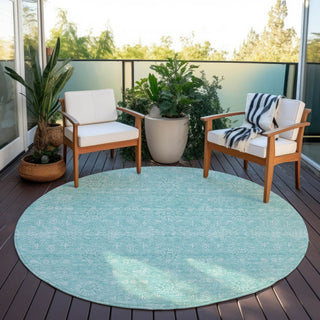 Piper Looms Chantille Floral ACN703 Aqua Area Rug