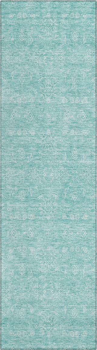 Piper Looms Chantille Floral ACN703 Aqua Area Rug