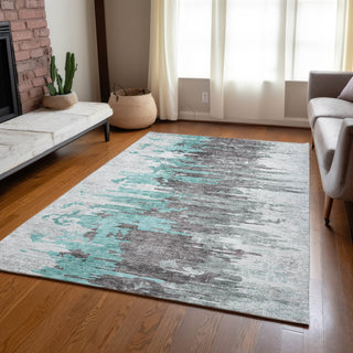 Piper Looms Chantille Modern ACN704 Teal Area Rug