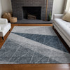 Piper Looms Chantille Modern ACN706 Charcoal Area Rug Lifestyle Image Feature