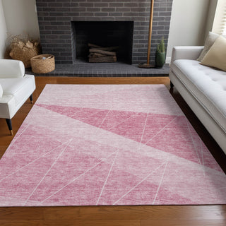 Piper Looms Chantille Modern ACN706 Pink Area Rug Lifestyle Image Feature