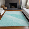 Piper Looms Chantille Modern ACN706 Teal Area Rug Lifestyle Image Feature