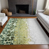 Piper Looms Chantille Abstract ACN707 Olive Area Rug Lifestyle Image Feature