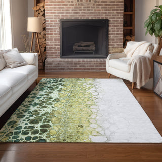 Piper Looms Chantille Abstract ACN707 Olive Area Rug