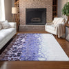 Piper Looms Chantille Abstract ACN707 Purple Area Rug