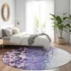 Piper Looms Chantille Abstract ACN707 Purple Area Rug