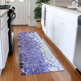 Piper Looms Chantille Abstract ACN707 Purple Area Rug