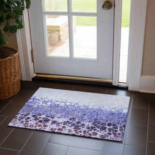 Piper Looms Chantille Abstract ACN707 Purple Area Rug