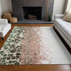 Piper Looms Chantille Abstract ACN707 Salmon Area Rug Lifestyle Image Feature