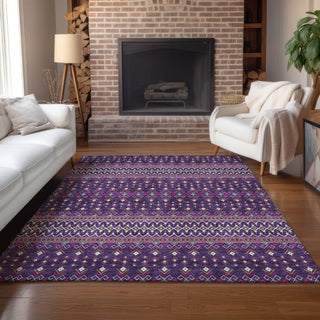 Piper Looms Chantille Boho ACN708 Purple Area Rug