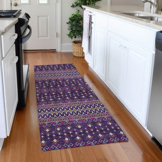 Piper Looms Chantille Boho ACN708 Purple Area Rug