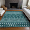 Piper Looms Chantille Boho ACN708 Teal Area Rug Lifestyle Image Feature