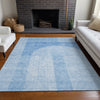 Piper Looms Chantille Art Deco ACN711 Blue Area Rug Lifestyle Image Feature