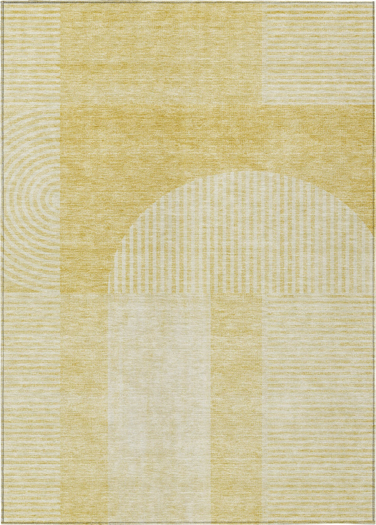 Piper Looms Chantille Art Deco ACN711 Gold Area Rug