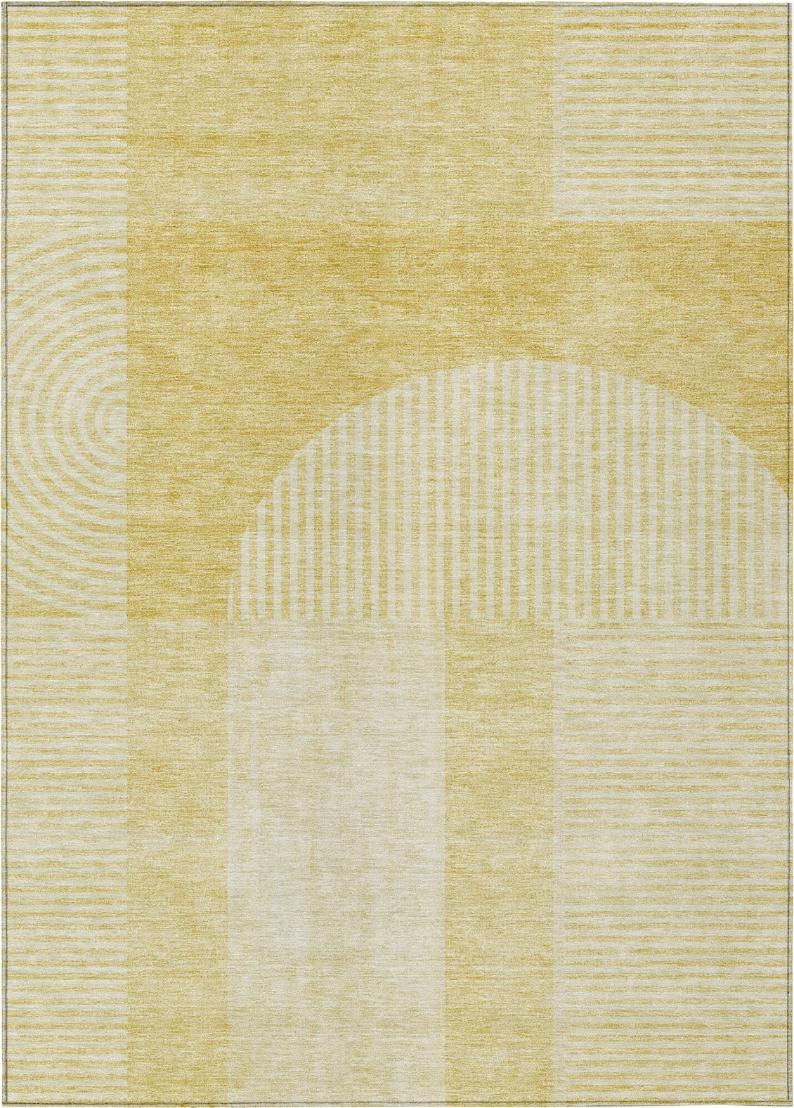 Piper Looms Chantille Art Deco ACN711 Gold Area Rug