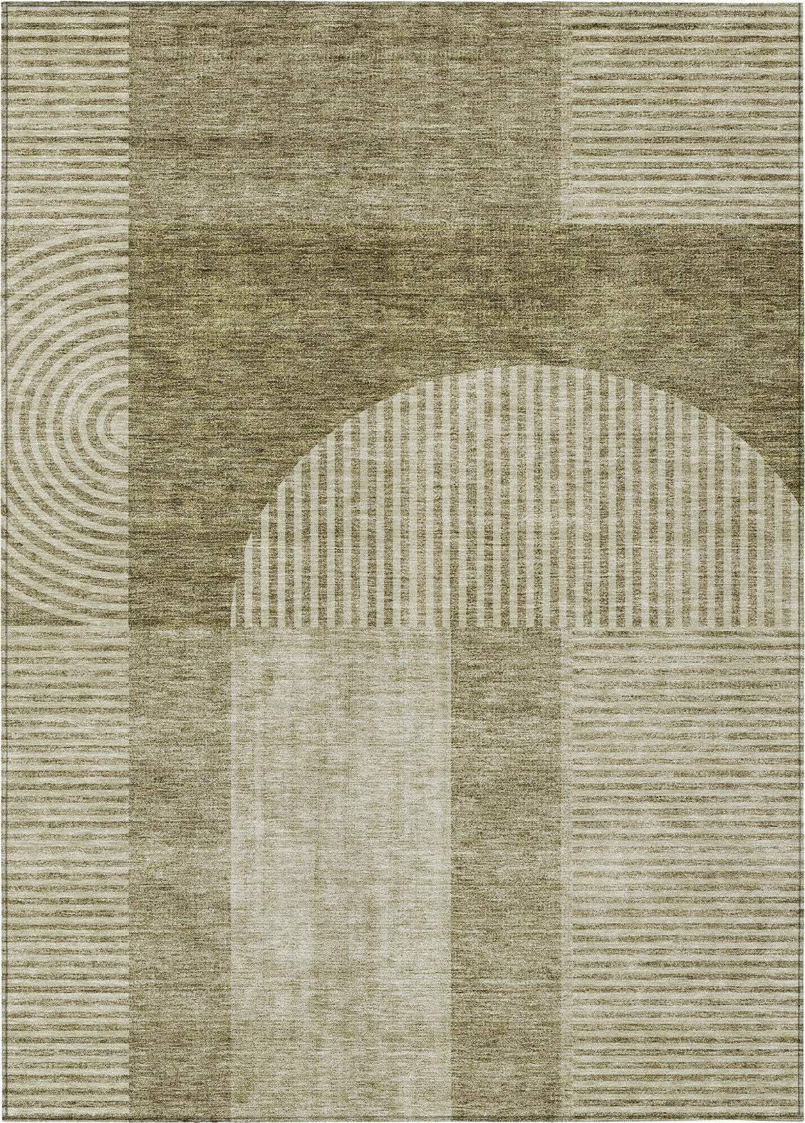 Piper Looms Chantille Art Deco ACN711 Taupe Area Rug