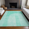 Piper Looms Chantille Art Deco ACN711 Teal Area Rug Lifestyle Image Feature