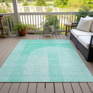 Piper Looms Chantille Art Deco ACN711 Teal Area Rug