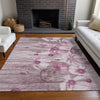 Piper Looms Chantille Floral ACN712 Plum Area Rug Lifestyle Image Feature