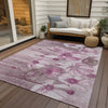 Piper Looms Chantille Floral ACN712 Plum Area Rug