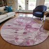 Piper Looms Chantille Floral ACN712 Plum Area Rug