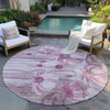 Piper Looms Chantille Floral ACN712 Plum Area Rug