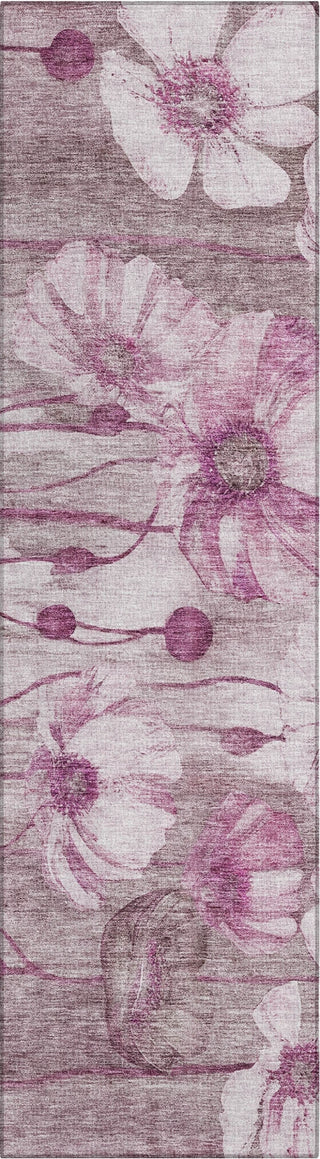 Piper Looms Chantille Floral ACN712 Plum Area Rug