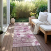 Piper Looms Chantille Floral ACN712 Plum Area Rug