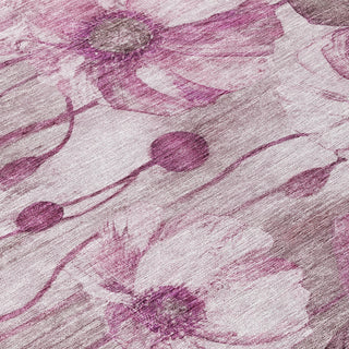 Piper Looms Chantille Floral ACN712 Plum Area Rug