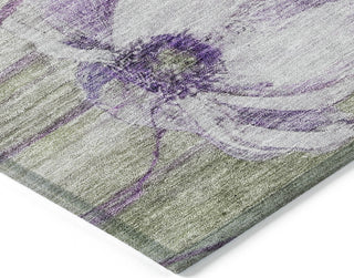 Piper Looms Chantille Floral ACN712 Purple Area Rug