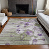 Piper Looms Chantille Floral ACN712 Purple Area Rug Lifestyle Image Feature