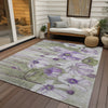 Piper Looms Chantille Floral ACN712 Purple Area Rug