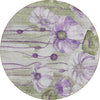 Piper Looms Chantille Floral ACN712 Purple Area Rug