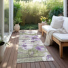 Piper Looms Chantille Floral ACN712 Purple Area Rug