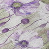 Piper Looms Chantille Floral ACN712 Purple Area Rug
