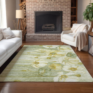 Piper Looms Chantille Floral ACN712 Sage Area Rug