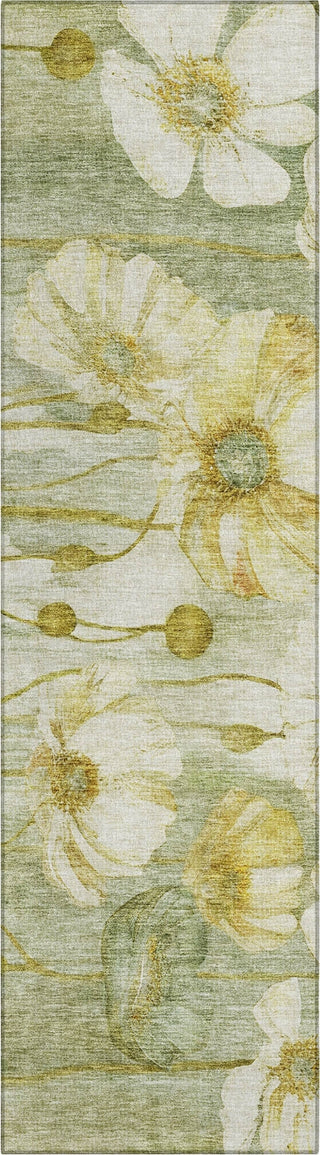 Piper Looms Chantille Floral ACN712 Sage Area Rug